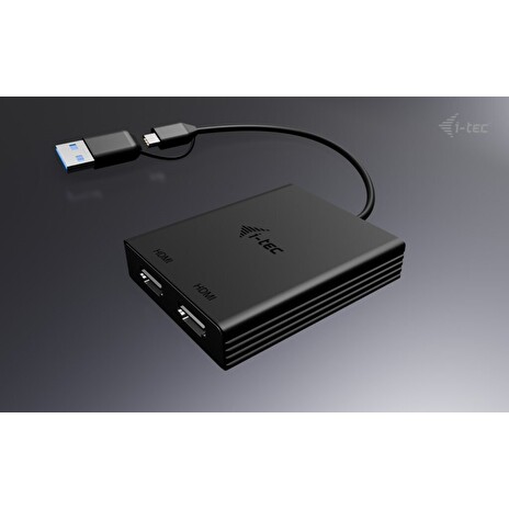 I-Tec USB-A/USB-C Dual 4K HDMI Video Adapter