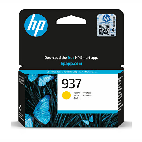 HP 937 ink. náplň žlutá, 4S6W4NE