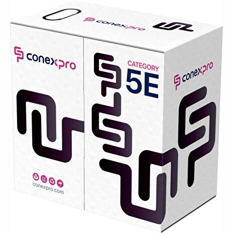 Kabel Conexpro UTP kabel venkovní, CAT5e, PE, 24AWG, 305m, černý