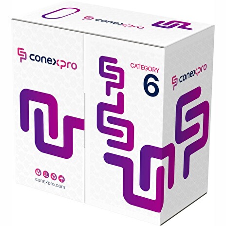 Kabel Conexpro UTP kabel, CAT6, LSOH, 24AWG, 305m, bílý
