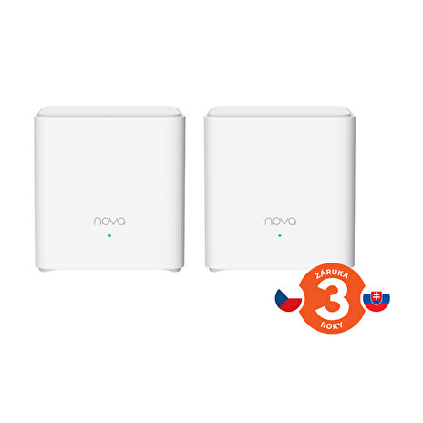 Tenda Nova EX3 (2-pack) WiFi6 AX1500 Mesh Gigabit system, 4xGLAN/GWAN, WPA3, VPN, SMART CZ aplikace