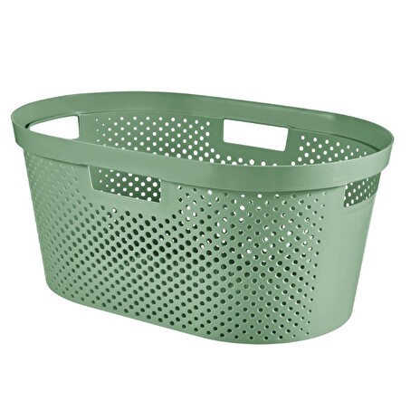 Koš na prádlo Curver Infinity Dots 40L zelený