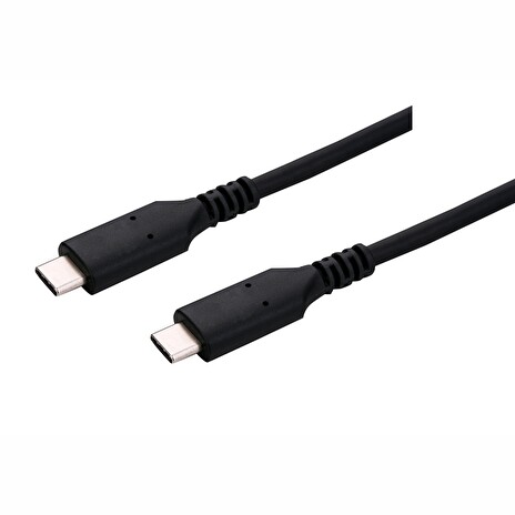 C-TECH Kabel USB 4.0, Type-C (CM/CM), PD 100W, 40Gbps, 1m, černý