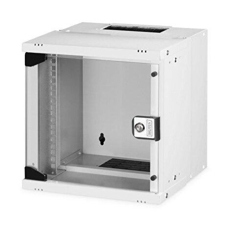 DIGITUS DN-49100 Nástěnná skříň 6U, SOHO PRO, nesmontovaná, 10", 325 x 315 x 300 mm, šedá (RAL 7035)