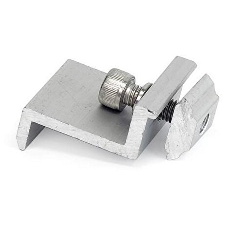 Solarmi SCKD-3S hliníkový stříbrný koncový držák SC solárního panelu (30 i 35 mm)