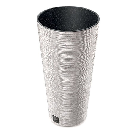 Květináč Prosperplast FURU SLIM ECO WOOD 30 cm bílý