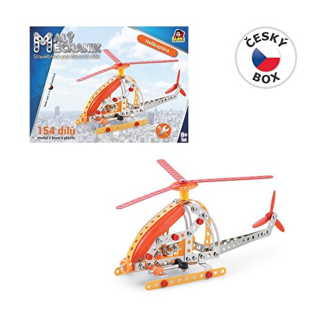 Stavebnice Malý mechanik, helikoptéra 154 dílků