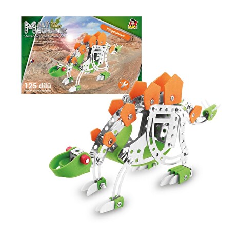 Stavebnice Malý mechanik Dinosaurus stegosaurus 125 dílků