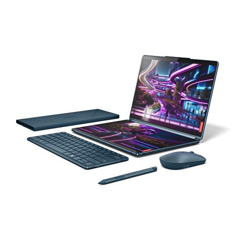 Lenovo YOGA BOOK 9 13IRU8 Ultra 7 155U/32GB/SSD 1TB/2x 13,3"/OLED/touch/400nitů/PERO/BT KBRD/B&W audio/WIN11 PRO/zelená