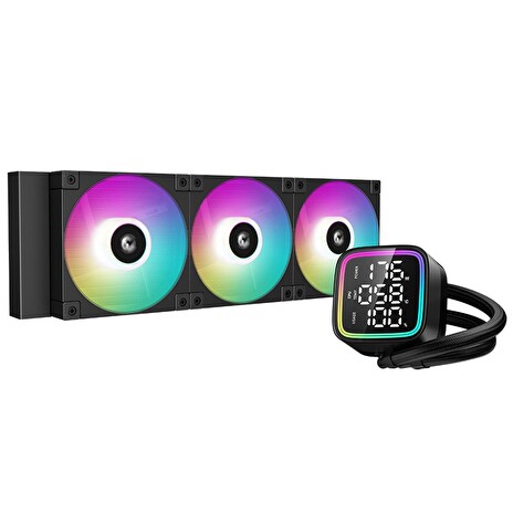 DEEPCOOL vodní chladič LD360 / 3x120 mm PWM ARGB fan / display / černý