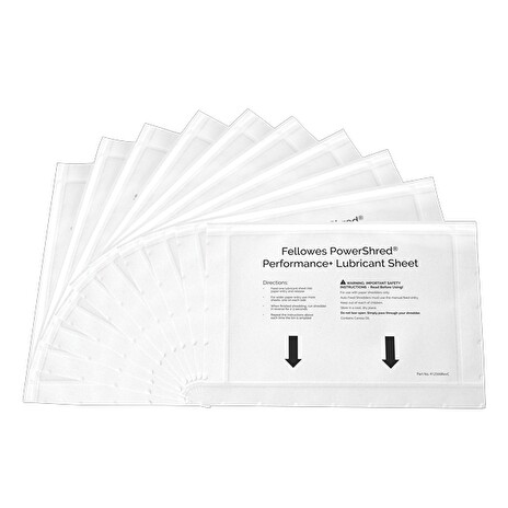 Fellowes čistící olejové listy PowerShred Performance+ pro skartovací stroje (10ks)
