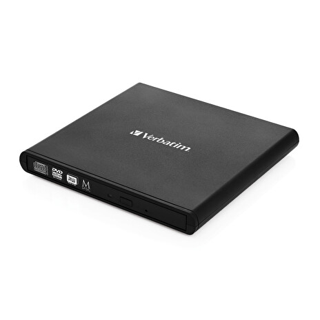 Verbatim Slimline CD/DVD vypalovačka, USB 2.0, externí, černá