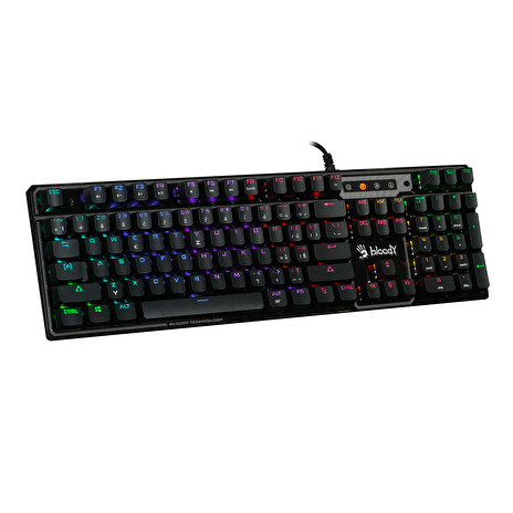 A4tech Bloody B750N mechanická herní klávesnice, podsvícená, Green Switch, USB, CZ, černá