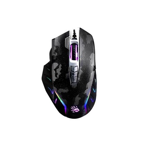 A4tech BLOODY J95S Activated, RGB podsvícená herní myš, 8000 DPI, USB, černá satelitní