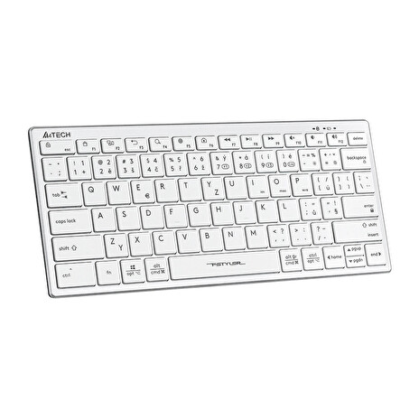 A4tech FBX51C, bezdrátová kancelářská klávesnice,BT/2,4 Ghz USB, CZ, bílá