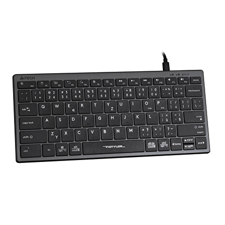 A4tech FX51, kancelářská klávesnice, nízkoprofilová, USB, CZ, šedá