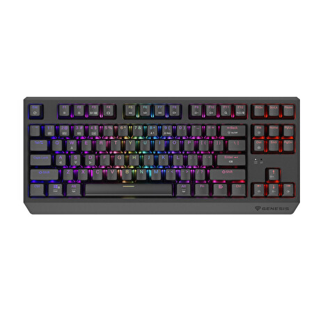 GENESIS herní klávesnice THOR 230/TKL/RGB/Outemu Silent Lemon/Bezdrátová USB + Bluetooth/US layout/Č