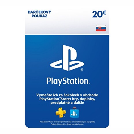 PlayStation Live Cards 20 EUR Hang pro SK PS Store