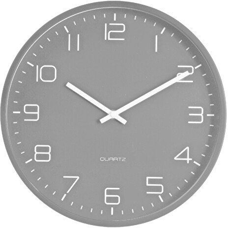 Hodiny Segnale nástěnné plast 30 cm světle šedá KO-C37362100svse
