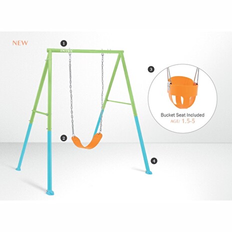 Houpačka Intex sestava Two-in-one swing set, 1,5-10 let