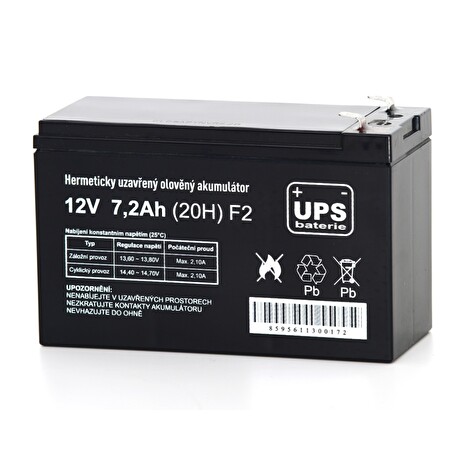 UPS baterie 12V 7,2Ah F2