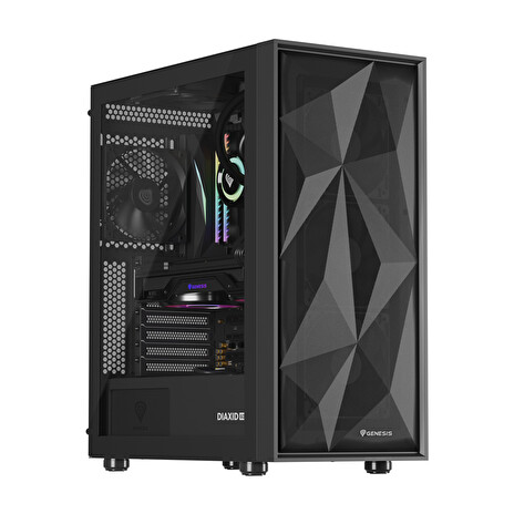 Genesis DIAXID 605F/Midi Tower/Transpar./Černá