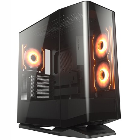 COUGAR PC skříň FV270 Black Mid tower tempered curved glass perimeter quick detachable air filters up to 9 fans