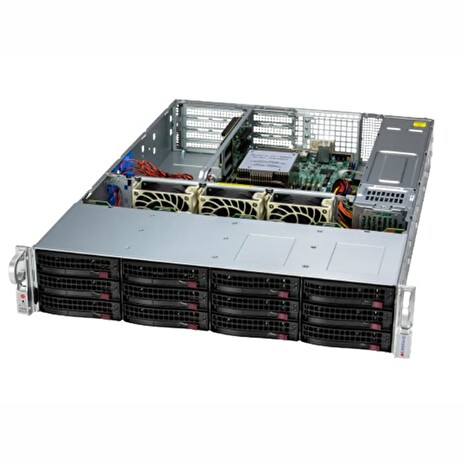 SUPERMICRO WIO A+ Ser 2U UP WIO with 12 hot-swap 3.5" NVMe/SAS/SATA (6 NVMe hybrid) bays and 2 PCIe 5.0 x16 FHFL slots +