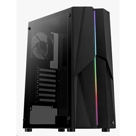 Aerocool Mecha, skrinka ATX, RGB LED, čierna