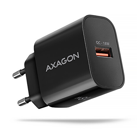 AXAGON ACU-QC18, nabíječka do sítě 18W, 1x port USB-A, QC3.0/AFC/Apple, černá