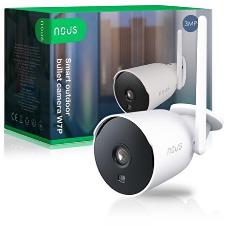 NOUS W7P, Smart WiFi pevná IP venkovní kamera 2K/3MPix, kompatibilní s Tuya
