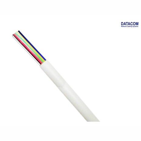 DATACOM Telefonní kabel 6-žilový lanko 100m bílý
