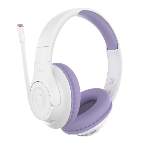 Belkin SOUNDFORM™ Inspire - Wireless Over-Ear Headset for Kids - dětská bezdrátová sluchátka, bílá/fialová