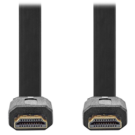 NEDIS High Speed HDMI 2.0 kabel s ethernetem/ 4K@30Hz/ zlacené konektory HDMI-HDMI/ plochý/ černý/ bulk/ 2m