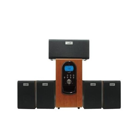 GENIUS repro SW-HF5.1 6000 II (rozbalený) (tmavé dřevo "cherry wood", 5.1 Home Theater, 200W RMS)