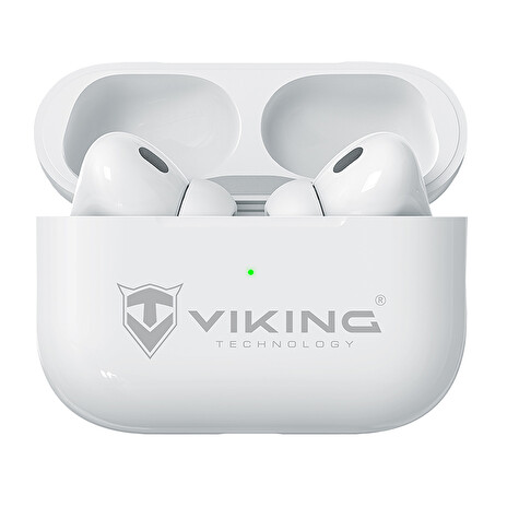 Bezdrátová Bluetooth sluchátka Viking AIR PLUS/ANC/BT/Bezdrát/Bílá
