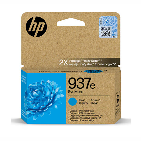 HP Ink Cartridge 937e EvoMore/Cyan/1650 stran