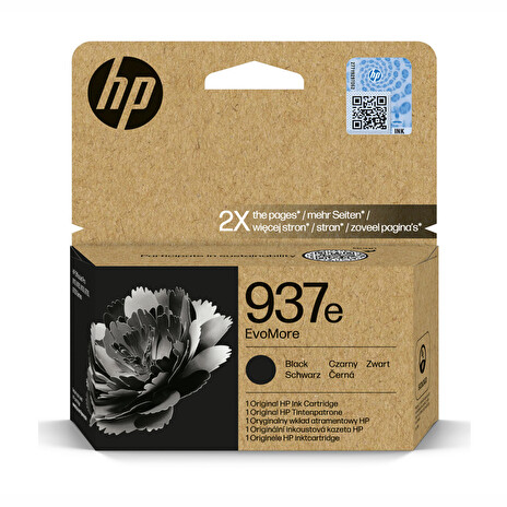 HP Ink Cartridge 937e EvoMore/Black/2500 stran