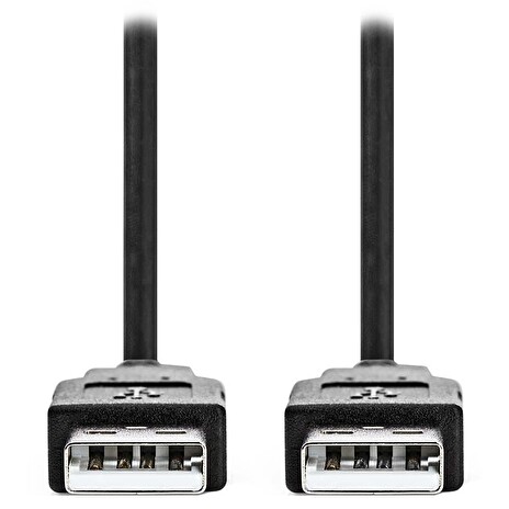 NEDIS kabel USB 2.0/ zástrčka USB-A - zástrčka USB-A/ černý/ bulk/ 3m