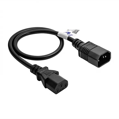 Akyga kabel prodlužovací napájecí k PC, 250V, IEC C13 / C14, 0,5m