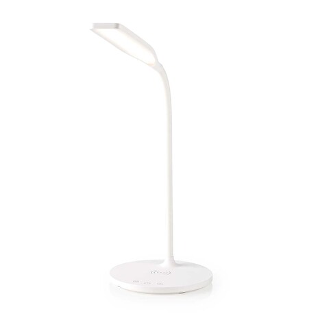 Nedis LTLGQ4M2WT - LED lampička s bezdrátovou nabíječkou | Stmívač | 15 W | S tlumením | Bílá barva