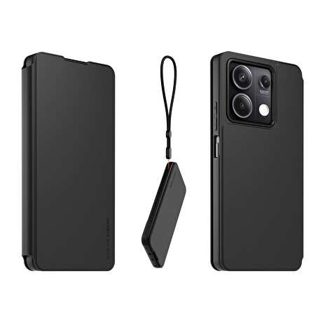 Made for Xiaomi Book Pouzdro s Poutkem pro Xiaomi Redmi Note 13 5G Black
