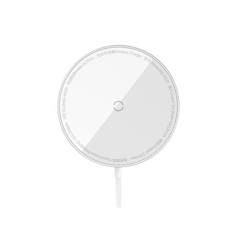 Baseus Simple Mini3 Magnetická Bezdrátová Nabíječka 15W White
