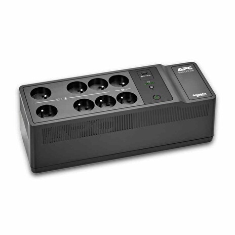 APC Back-UPS 500VA/300W Floor/Wall Mount, 230V, 8x česká zásuvka, USB Type A Port, User Replaceable Battery