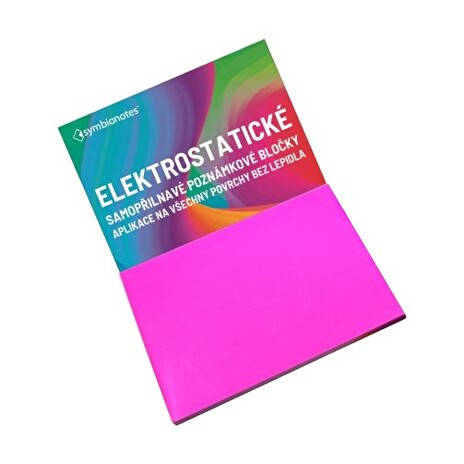 SYMBIO elektrostatické poznámkové bločky Symbionotes/ 190x100 mm/ růžové/ 100 pack