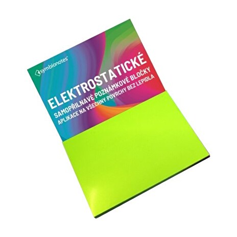 SYMBIO elektrostatické poznámkové bločky Symbionotes/ 190x100 mm/ zelené/ 100 pack