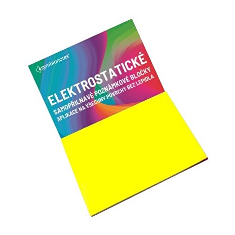 SYMBIO elektrostatické poznámkové bločky Symbionotes/ 70x100 mm/ žluté/ 100 pack