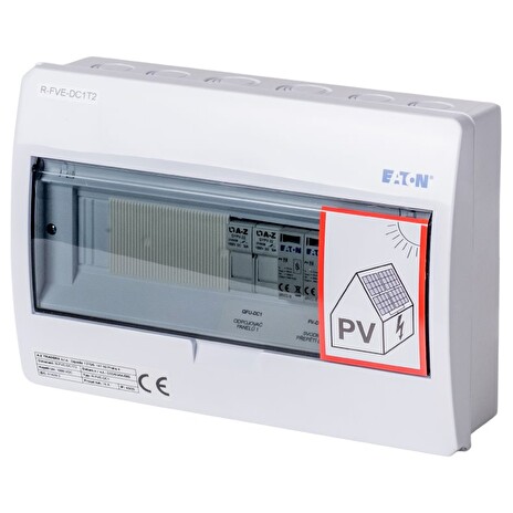 Solarmi DC1T2 osazený rozvaděč pro fotovoltaiku, svodič, odpojovač, pojistky