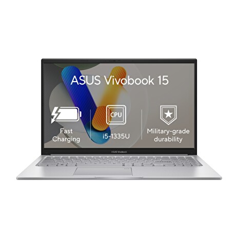 ASUS Vivobook 15/X1504VA/i5-1335U/15,6"/FHD/16GB/512GB SSD/Iris Xe/W11H/Silver/2R