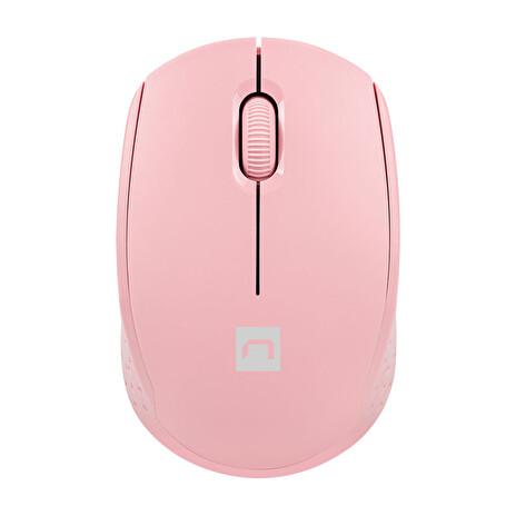 Myš Natec STORK + podložka ZDARMA/Kancelářská/Optická/1 600 DPI/Bezdrátová USB/Růžová